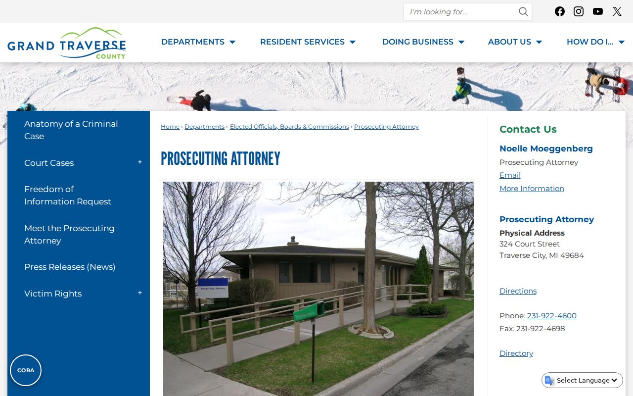 Grand Traverse County criminal court cases and Prosecuting Attorney office